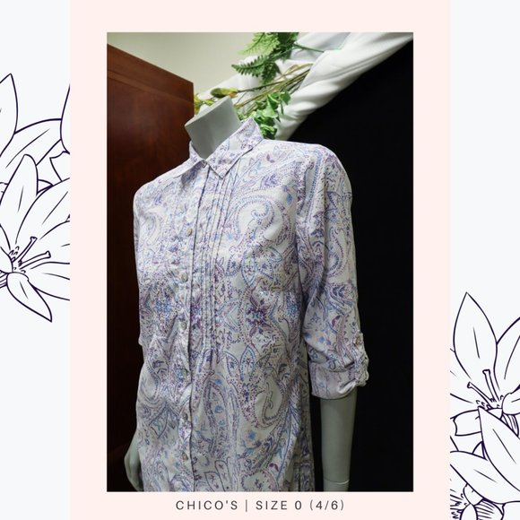 CHICO'S Short Dress | Size 0 (4/6) - Picture 3 of 6